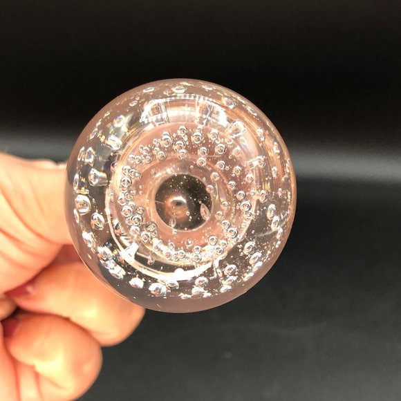 Vtg Kosta Sweden Handblown Controlled Bubble Clear Art Glass Bullicante Bud Vase - Picture 3 of 7